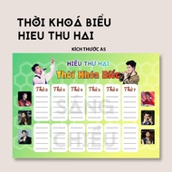 Set of 3 BROTHERS SAY HI timetables