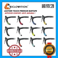 CICLOVATION Advanced Leather Touch Gel Bartape 2 Tone Fusion Matelic Series Road Bike Silicone Handle Bar Tape