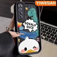 YIWESAN เคสสำหรับ Huawei Nova 7 Pro Nova 7 SE Nova 5i Nova 4 Nova 3เคสการ์ตูนน่ารักรูปเป็ดโดนัลด์ใหม่ซิลิโคนเคสมือถือเคสฝาหลังอ่อนนุ่มกันกระแทกคลุมป้องกันเลนส์กล้องทั้งหมด