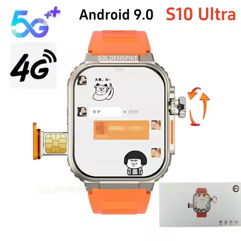 4G Android Smart Watch S10 2.2inch 448*528 Amoled Smartwatch 64GB Rom Heart Rate SmartWatch Men wome