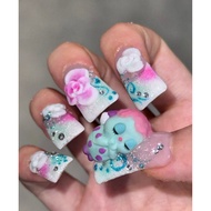 Early 2D cute handmade fake nails to wear