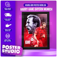 Harry Kane Bayern Munich poster photo frame includes 2 sizes for A5 tabletop (18cm x 24cm), A4 wall 
