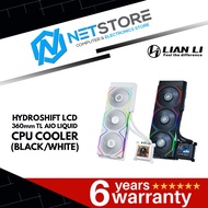 LIAN LI HYDROSHIFT LCD 360mm TL AIO LIQUID CPU COOLER BLACK / WHITE