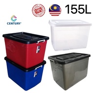 CENTURY 155L Transparent Storage Box With Wheel 7889 7889BC 7889SC / Bekas Kotak Simpanan Roda /Mult