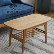 Minimalist living room table, solid wood stacking table, 120x60x50cm
