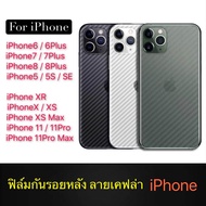 (ส่งจากไทย) iT24Hrs ฟิล์มหลัง เคฟล่า iPhone11 iPhone11Pro iPhone11ProMax iPhone5 i5S iPhone6 iPhone6S iPhone6plus iPhone7 iPhone7plus iPhone8 iPhone8plus iPhoneX iPhoneXS iPhoneXR iPhoneXmax ฟิล์มกันรอยหลัง 3D ลายเคฟล่า ฟิล์มเคฟร่า ฟิล์มเคฟล่า ไอโฟน