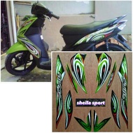 HIJAU Mio Soul striping sticker Yamaha Mio Soul green black 2008 2009
