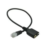 RJ9 Plug to 2 X 3.5mm Jack for PC Headset to Avaya 1600 9600 SNOM Yea ones