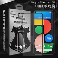 VXTRA 全膠貼合 Google Pixel 4a 5G 滿版疏水疏油9H鋼化頂級玻璃膜(黑)