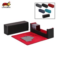 [lahomia] Premium Deck Box Large Size for 400+ Sleeved Cards PU Leather Card Holder for TCG Trading 