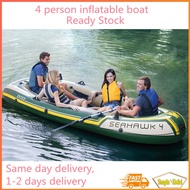 Ready Stock / SEAHAWK 4 INTEX 68347 4 Person Kayak Rescue Fishing Inflatable Raft Rafting Boat