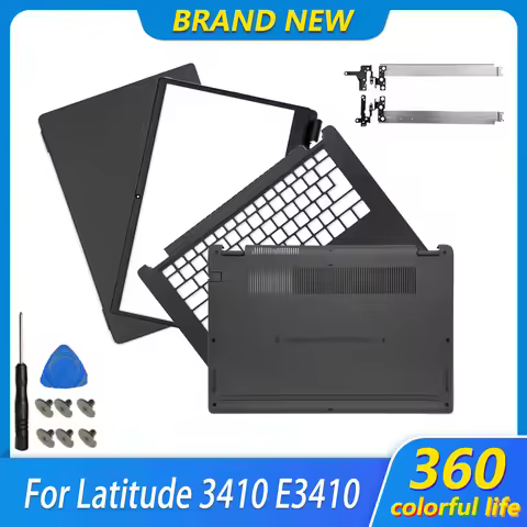 New Laptop Top Case For Latitude 3410 E3410 LCD Back Cover Front Bezel Palmest Lower Bottom Case 0GM