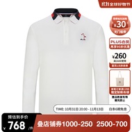 万星威（Munsingwear）高尔夫男士秋冬新品长袖T恤翻领撞色打底衫 N921 L