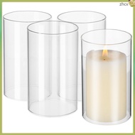 🎉 Zhihuicx Clear Cylinder Covers 4 Pcs for Party Candle Holder Shades