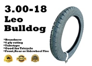300-18 (3.00-18) LEO BULLDOG 6 PLY TUBETYPE LEO TIRE BRANDNEW