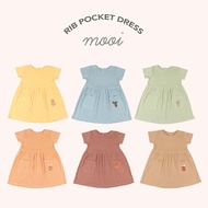 Mooi Dress Girls Rib Pocket Dress V810