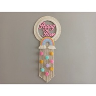 Macrame wall decoration name macrame wall hanging hanging decoration hanging/pompom name