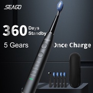 Upgraded Version Seago Electric Sonic Toothbrush USB Rechargeable Adult 400 Days Long Battery Life, 