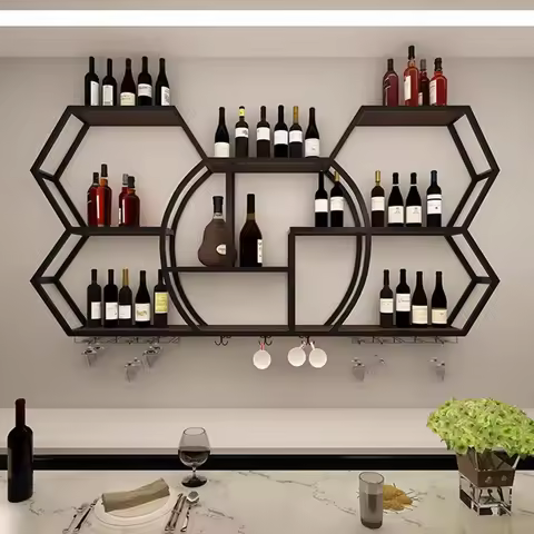 Vinera Liquor Wine Cabinets Showcase Home Bar Shelf Wall Mounted Alcohol Cabinets Cocktail Space Sav