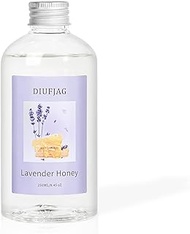 Lavender Honey Diffuser with 20 Black Fiber Sticks, 200ml (6.7 oz) Diffusers for Home Essentials Bat