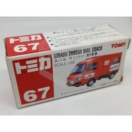 TOMY TOMICA 67 [SUBARU SANBAR MAIL COACH] RED LOGO