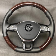 Hand-Stitched genuine Leather peach wood color Steering Wheel Cover For Volkswagen VW Golf 7 Mk7 Tou