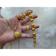 Complete Adult Jewelry Set Gong Dubai Gold Model SUPER LUXURY Fashion Jewelry