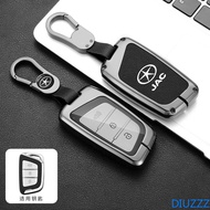 Zinc Alloy +Leather Car Key Case Protective Cover Shell Keychain For JAC JIAYUE J7 A5 X4 X7 IC5 IEV7