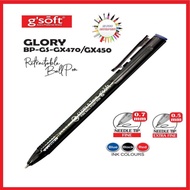 G'SOFT GLORY RETRACTABLE BALL PEN -GX450/GX470- (0.5mm/0.7mm) [Ready Stock]
