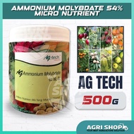 Agrishop AG Tech 500g Ammonium Molybdate 54% Micro Nutrients | Fertilizer Baja AB Sayur Daun Buah Fe