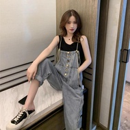 Overall Celana Kulot Denim Wanita Korea