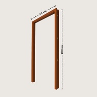 วงกบประตู PVC TOP เคลือบลายไม้สัก สำหรับประตูห้องนอน ห้องน้ำ ขนาด 70x180 70x200 และ 80x200 cm.