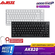 Keyboard - AJAZZ AK820 Monochrome 75% Hotswappable Keyboard With Gasket Mount