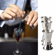 PEK-Stainless Steel Double Shaker Cup Bar Cocktail Jigger Liquor Measuring Tool