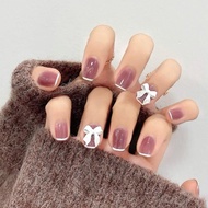 Waterproof Detachable False Nails Patch Effect Colorful Nude Fake Nails Detachable Manicure M3k8