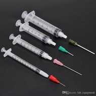 50Pcs /Set 1ml 3ml 5ml 10ml Luer Lock Syringe with 50pcs 14G-25G Blunt Pointed Needle and Plug for I