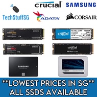 [Lowest in SG] Samsung 990 PRO  / 970 EVO PLUS / 870 EVO | Crucial P5 / P2 / MX500 |500GB 1TB 2TB 2.5" SATA M.2 NVME SSD