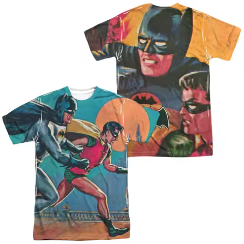 2026 New Superhero Batman Theme Printed T-Shirt Movie Anime Batman Superman Men T-Shirt Summer Fashi