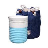 Portable Ceramic Travel Tea Set with Inner Vessel for Office And Home Use by EILONG Taiwan Durable C