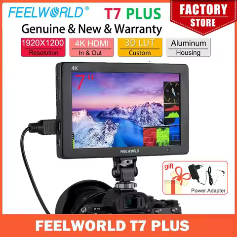 Inch FEELWORLD 7 Monitor FEELWORLD Monitor T7 PLUS 7 Inch 3D LUT On Camera Field DSLR Monitor 4K HDM