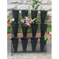 Hengyan Large Flower Shop Multi-Layer Flower Stand Flower Shop Shelf Iron Flower Stand Flower Shelf 
