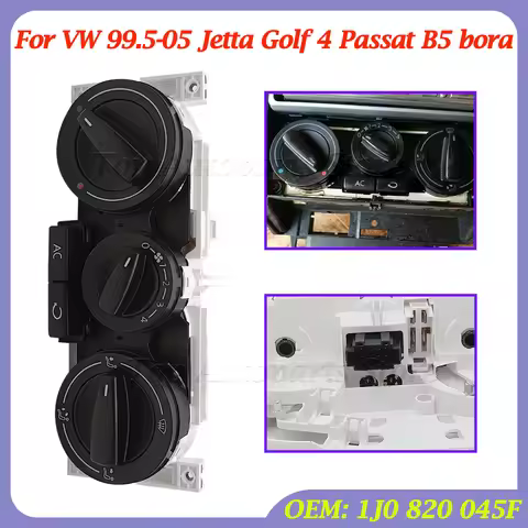 1J0 820 045F New Fresh Air A/C Heater Control / Climate Control Switch Unit Panel For VW 99.5-05 Jet