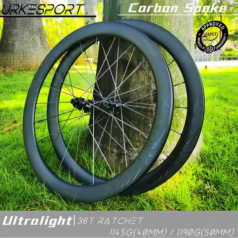 28/30 mm Wide Urke C200 Carbon Spoke Wheels Disc Brake 700c Ultralight 1145g UCI Approved Clincher T