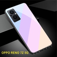 OPPO RENO 7 Z - SoftCase Glass Kaca - [ A34 ] - Pelindung Handphone Hp OPPO RENO 7 Z - Casing Hp OPP