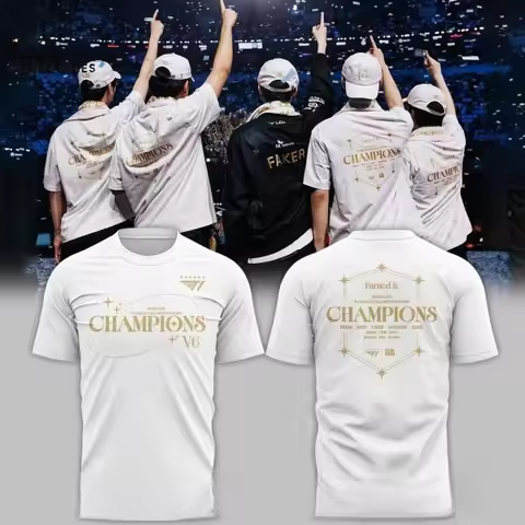 Six-star T1 Jersey SKT Esports S15 World Championship Winner Faker Fan V6 Commemorative Men Women Te