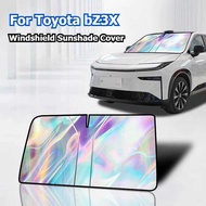 For Toyota bZ3X Car Front Window Sunshade Cover Laser Layer Heat Shield Cooling Folding Windscreen V