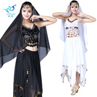 Women's Belly Dance Suit Belly Dance Costume Indian Dance Costume Festival Party Sequin Stage Costumes Split Dance Performance Costume