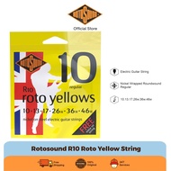 Rotosound R10 Roto Yellow Electric Guitar String Nickel Wrapped Roundwound Regular 10-46 | Electric 