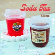 Slime Soda Tea Ice Cube Variations of Ice Cube Drinks, Cute Slime, Fragrant, Chewy Color Slime Fanta