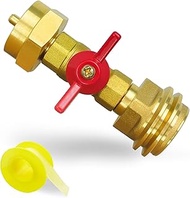 1lb to 20lb Propane Tank Adapter with Valve, Conver CGA600 to QCC/Type1 Male Connector, Fits for for